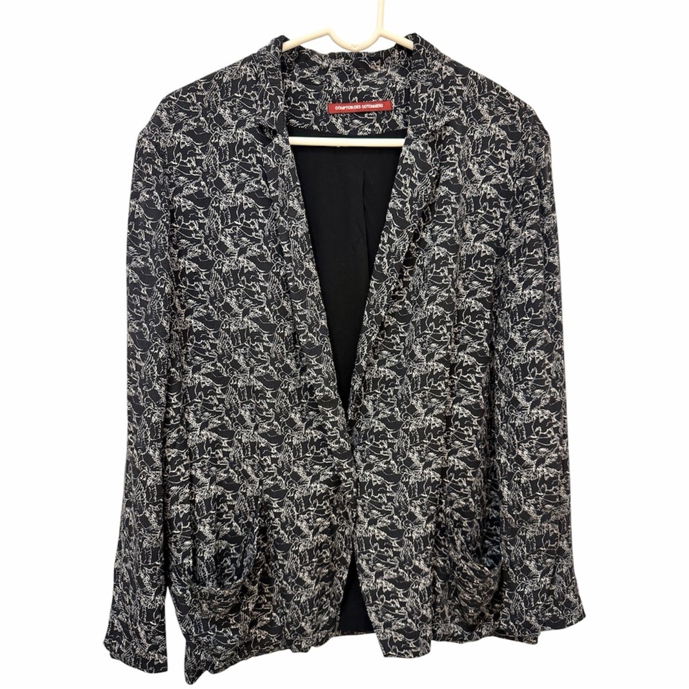 Comptoir Des Cotonniers Black and White Oversized Blazer